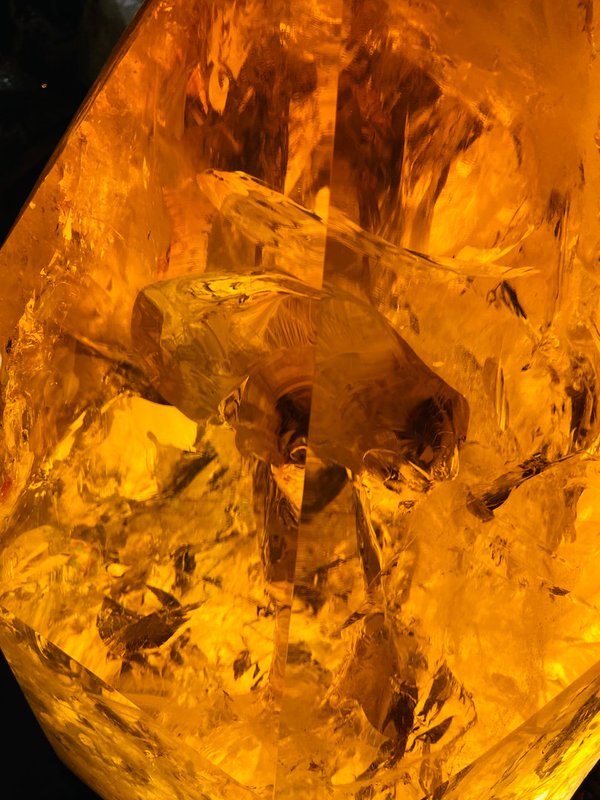 Best Citrine Crystal with Included Black Tourmalines and Rainbows