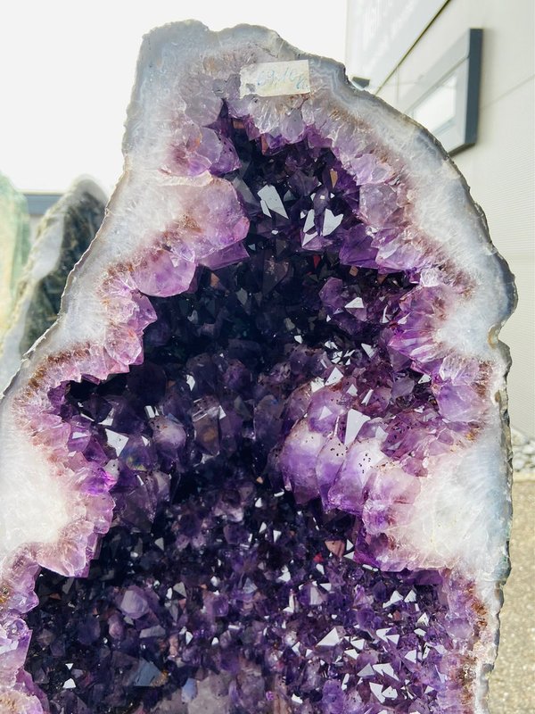 Great pair of amethyst druses in the best color and perfect shape from Brazil