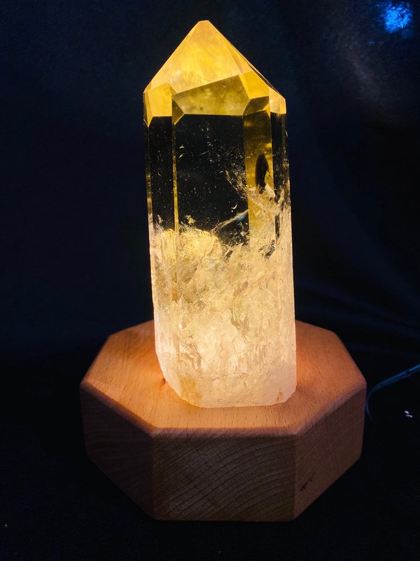Very clear citrine point