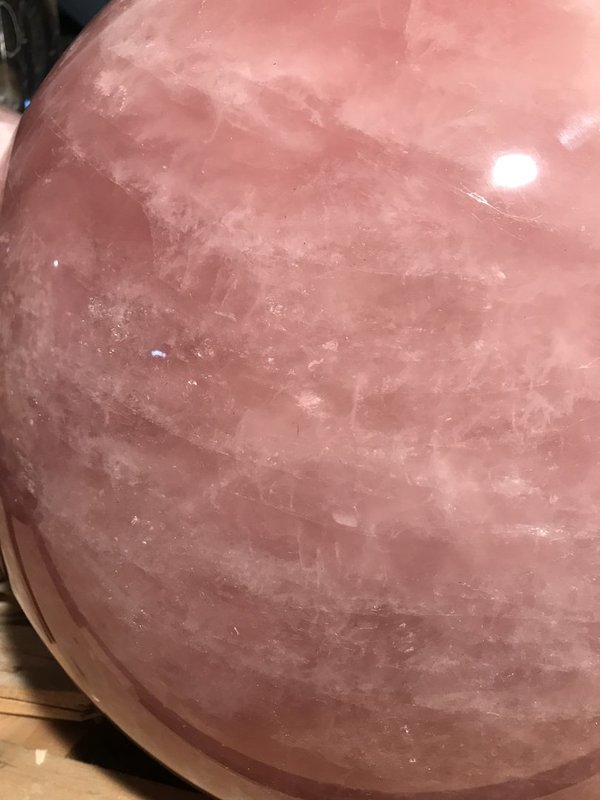 big rose quartz ball from Namibia