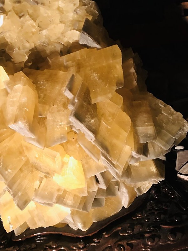 huge big yellow calcite from Guilin in China