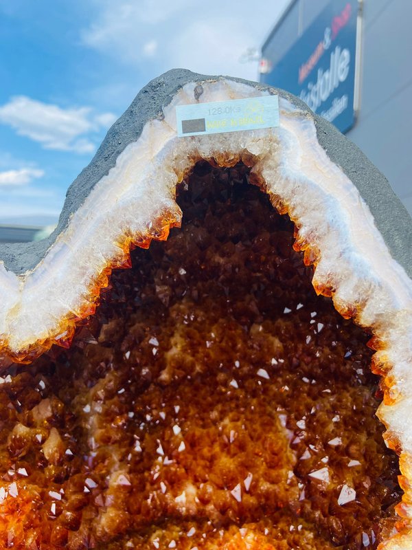 Great large citrine druse from Brazil