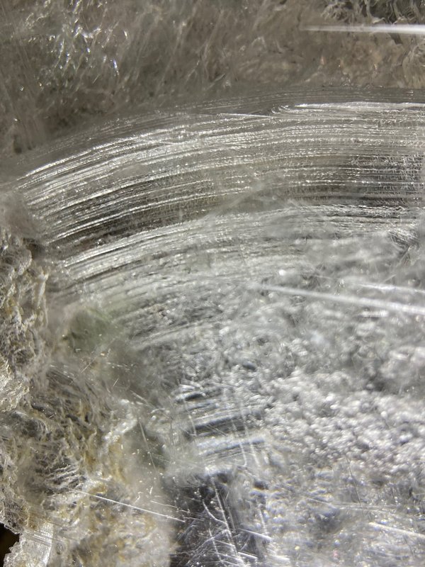 Marienglas, very clear selenite crystals from Brazil in source rock