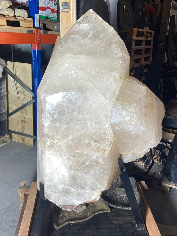 Large rock crystal earth keeper crystal from Brazil - double ender