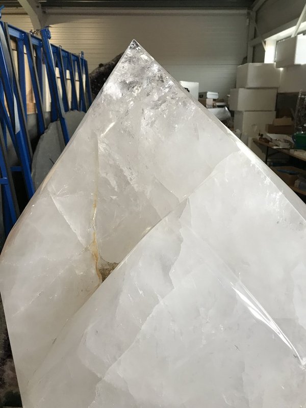 Bergkristall-Erdenhüter Kristall, Zwillingsspitze aus Brasilien