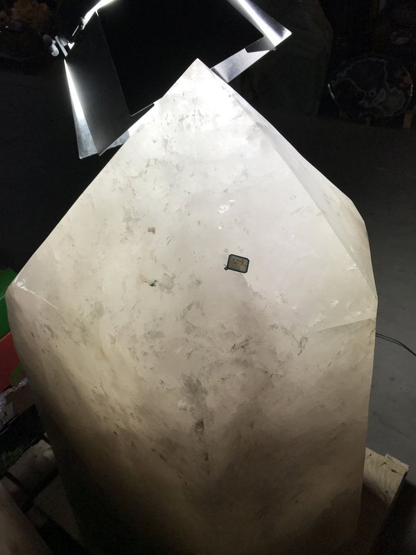 huge white snow quartz rock crystal earth guardian crystal from Brazil