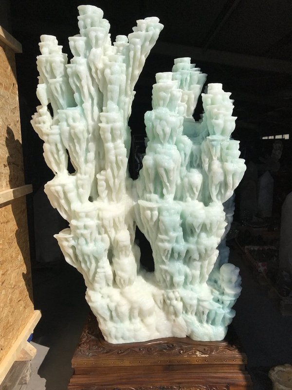 blue stalactite of aragonite, calcite and hemimorphite