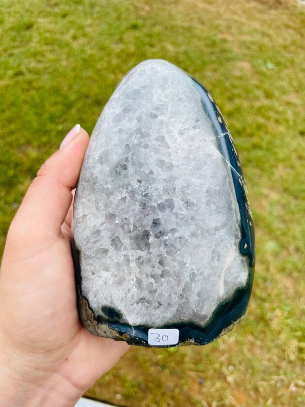 Unique oval amethyst druse in the best colour