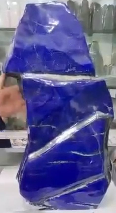 Great large lapis lazuli object in an incredible color and best quality