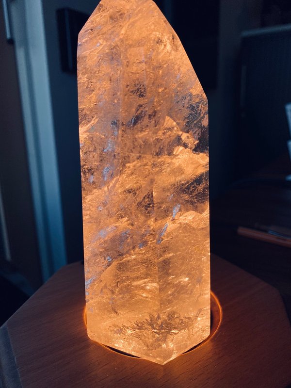 Amazing rock crystal point from Brazil